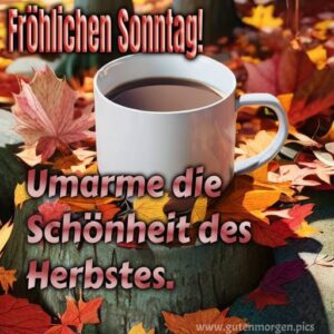 Herbstliche Sonntags Guten Morgen Grusse